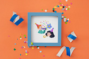 Balloon & Confetti Fun Watercolor, a Seasonal Illustration by CreativeValuation (Thumbnail 10 of 11)