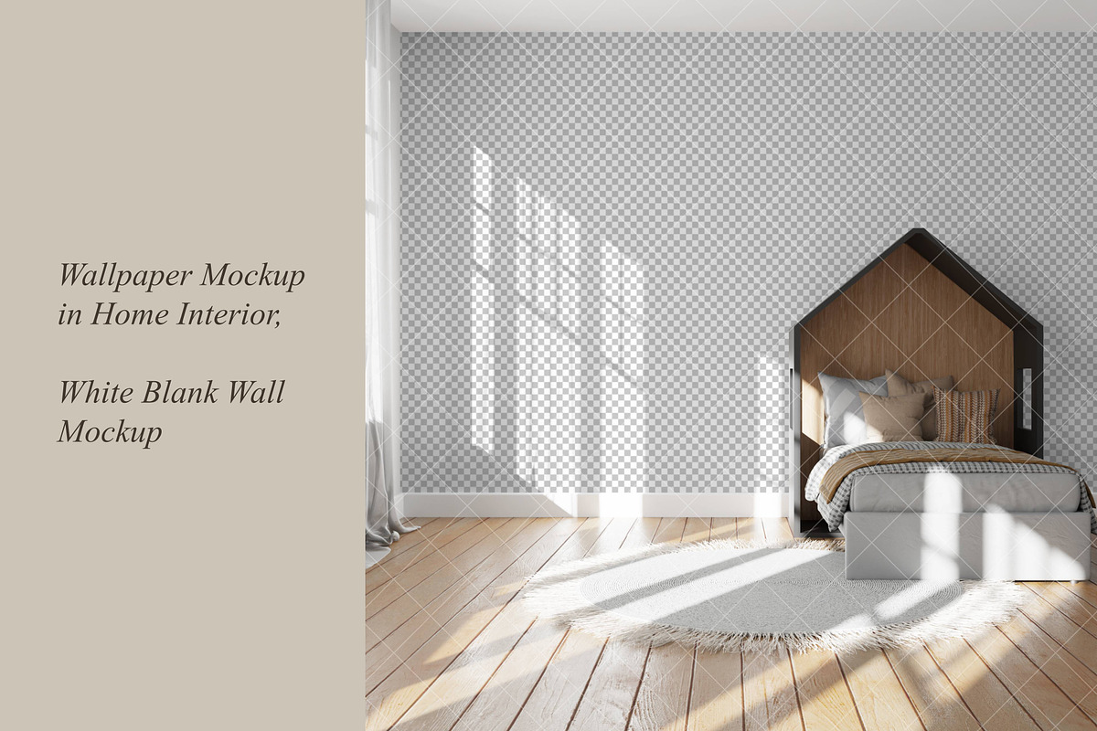Nursery Wallpaper Mockup, a Product Mockup by MockupArtDesign (Photo 4 of 6)