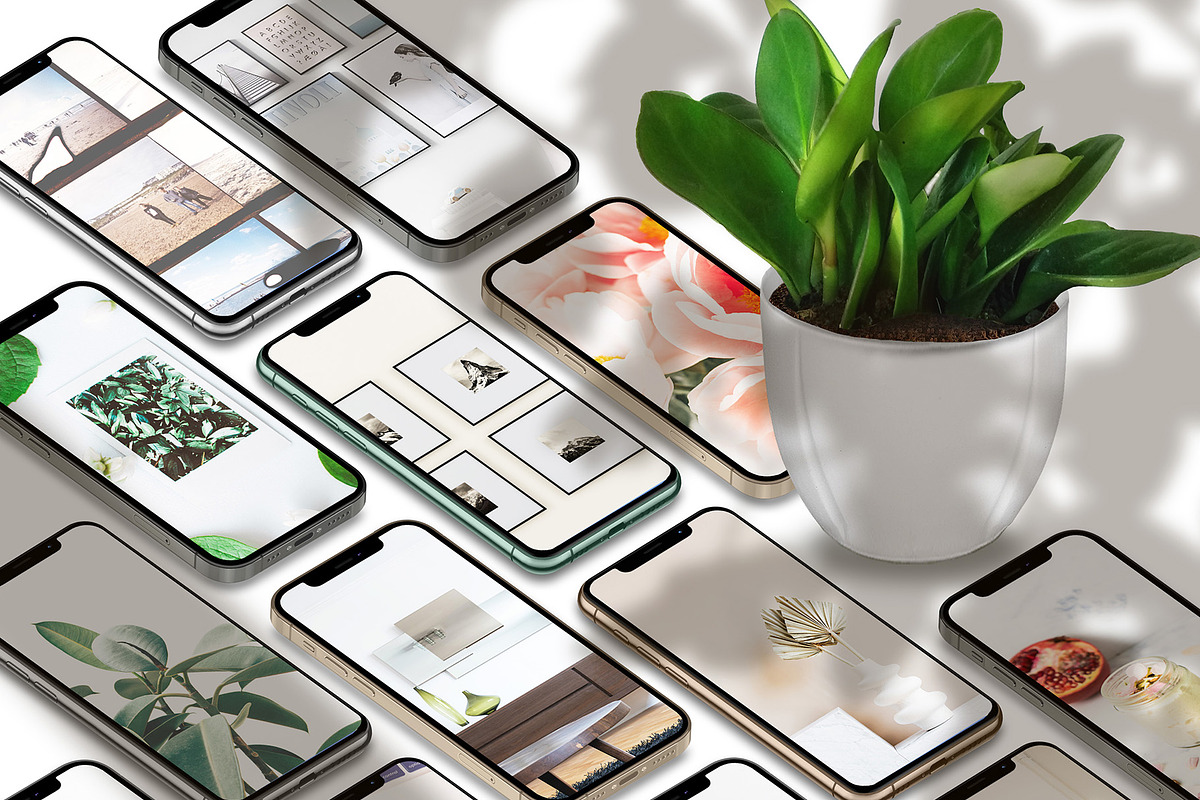 3D iPhone Presentation Mock-Up 05, a Device Mockup by Graphicsworld125 (Photo 4 of 10)