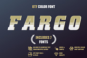 OTF color font - Fargo, a Serif Font by Pixnugget (Thumbnail 1 of 10)