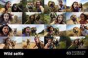 Selfie with wild animals - 63 images, an Animal Photo by Handmadefont (Thumbnail 5 of 11)
