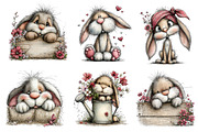 Whimsical Easter Bunny Clipart PNG, an Illustration by Dream Creation (Thumbnail 5 of 7)