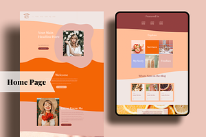 WIX Website Template Colorful Retro