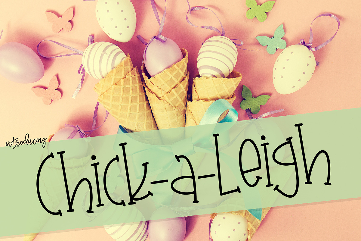 Chick-A-Leigh, a Serif Font by Kitaleigh (Photo 1 of 5)