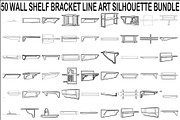 Wall Shelf Bracket Vector Bundle, an Illustration by Gaye Art (Thumbnail 1 of 51)
