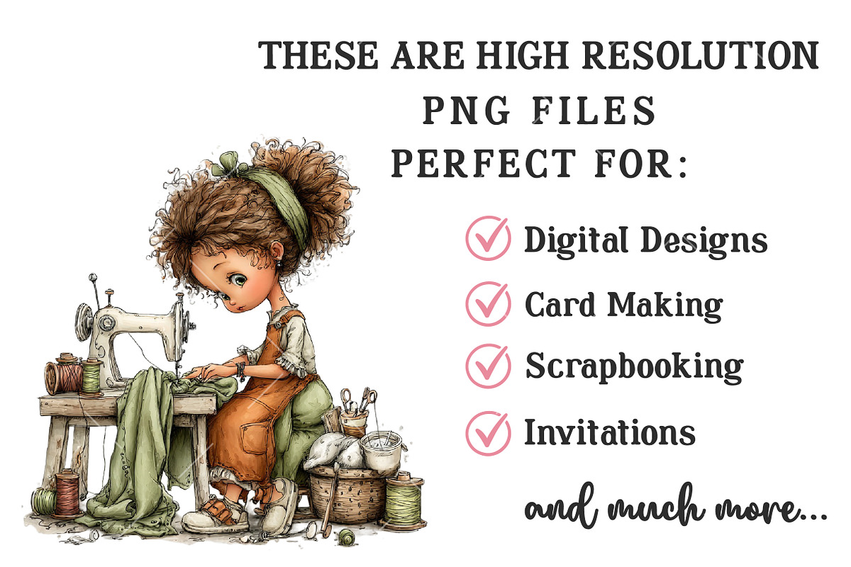 Whimsical Workers PNG Clipart Set, a Seasonal Illustration by OK Design (Photo 6 of 6)