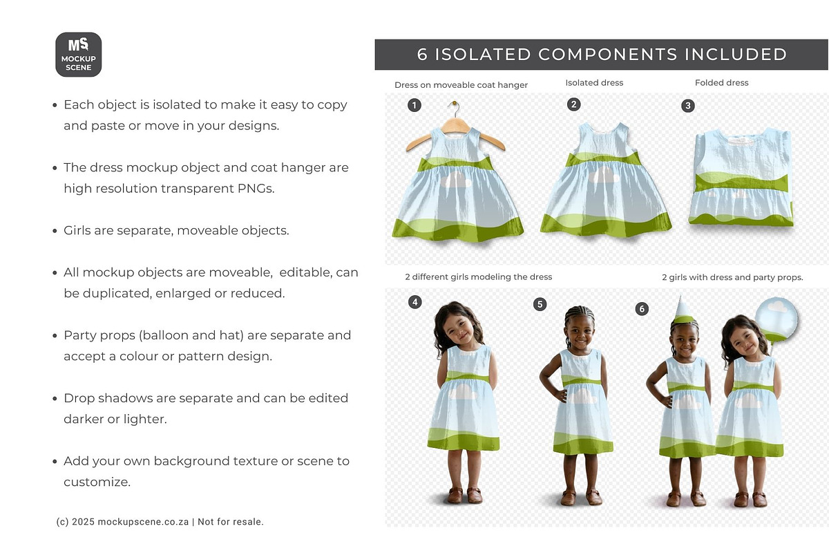 Girls Cotton Sun Dress Canva Mockup, an Apparel Mockup by Mockup Scene (Photo 3 of 15)