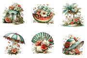 Whimsical Summer Clipart Bundle, an Illustration by CreationArt (Thumbnail 4 of 6)