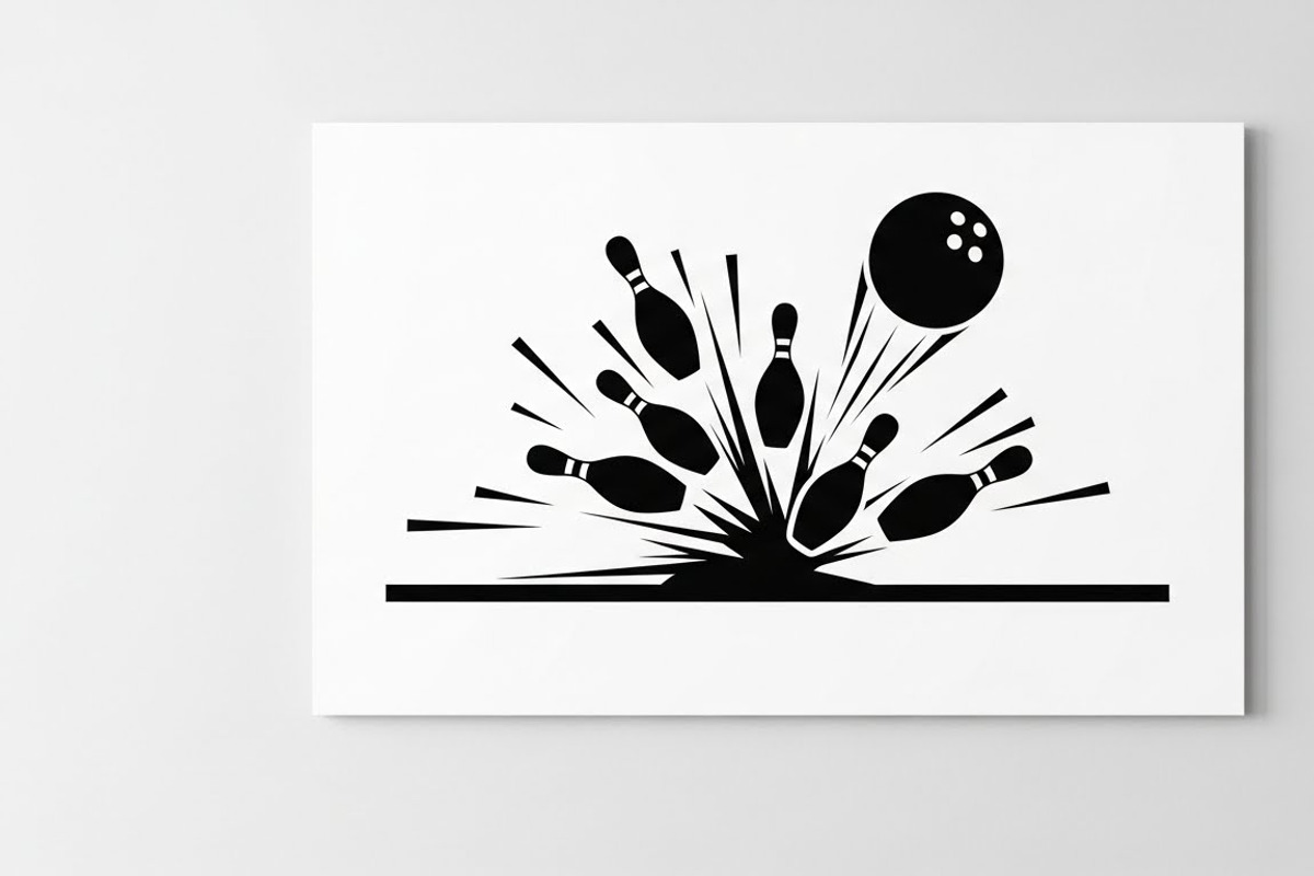 Dynamic bowling player silhouette, an Illustration by Amazin_art (Photo 8 of 31)