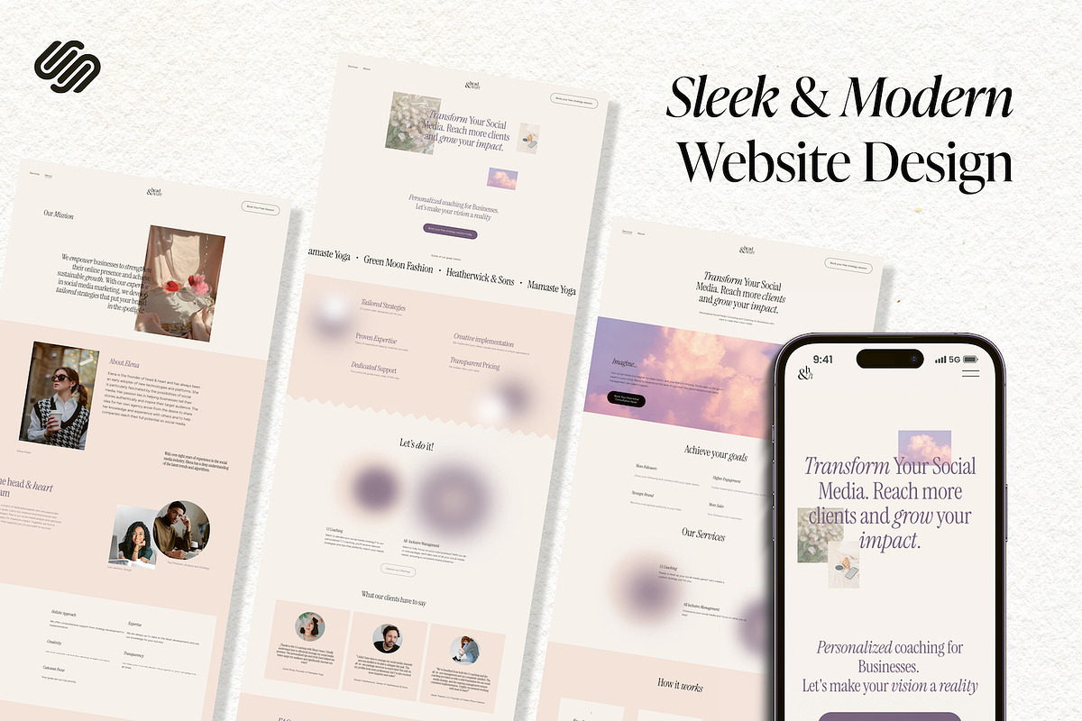 Squarespace Template Coach, a Squarespace Template by shapeshifter's friend (Photo 1 of 10)