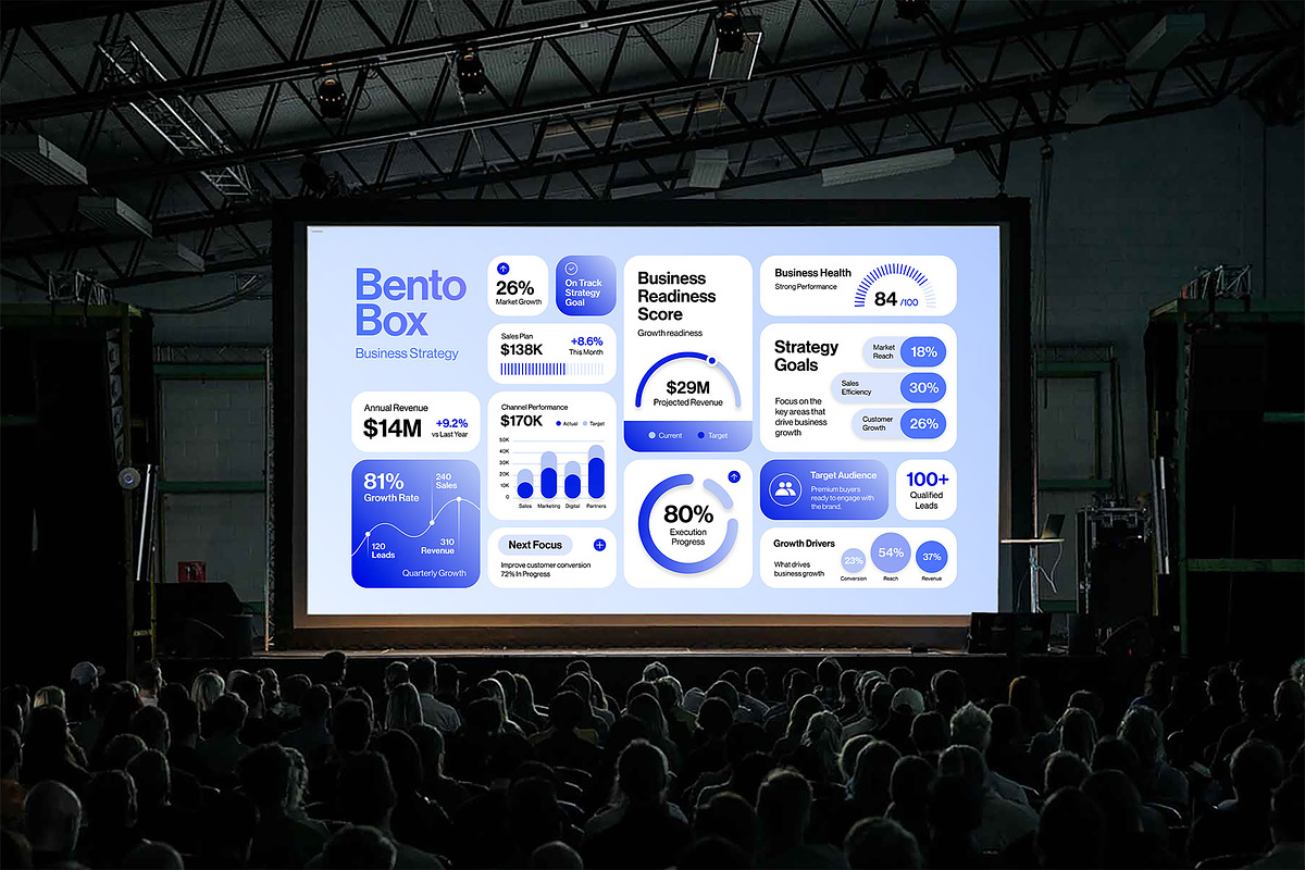 Bento Box Business Infographics, a Presentation Template by BrandPacks (Photo 2 of 6)