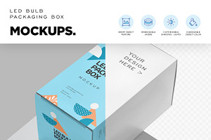 Led Bulb Box Mockups