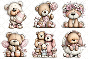 Whimsical Easter Teddy Bear Clipart, an Illustration by Black Bird Studio (Thumbnail 5 of 6)