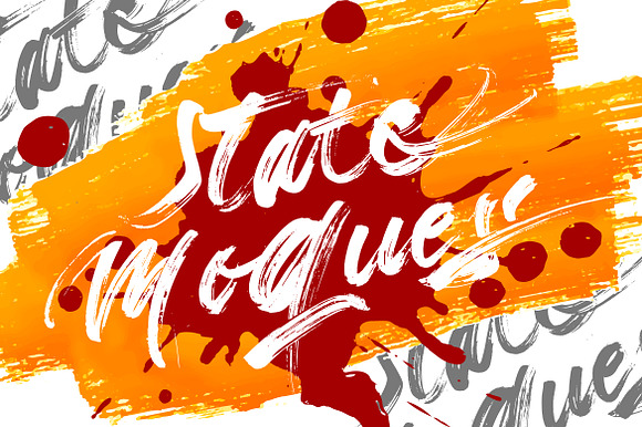 State Moques Brush Script Font