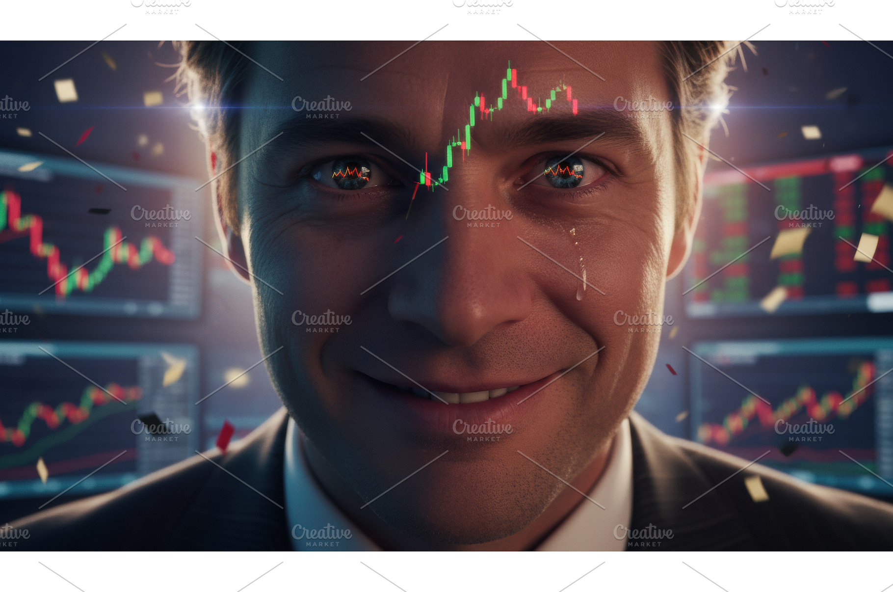 Smiling trader watching volatile, a Business Photo by Igor Tichonow