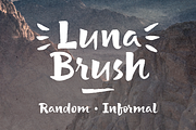 Luna Brush Script + Extras, a Script Font by Ksenia Belobrova (Thumbnail 1 of 9)