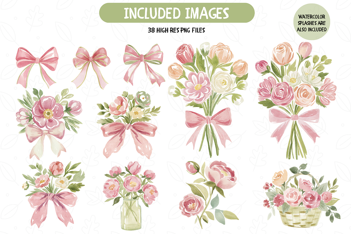 Watercolor Blush Rose Clipart, an Illustration by TatiMockup (Photo 2 of 5)