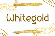 White Gold, a Handwritten Font by Aisyah (Thumbnail 1 of 5)