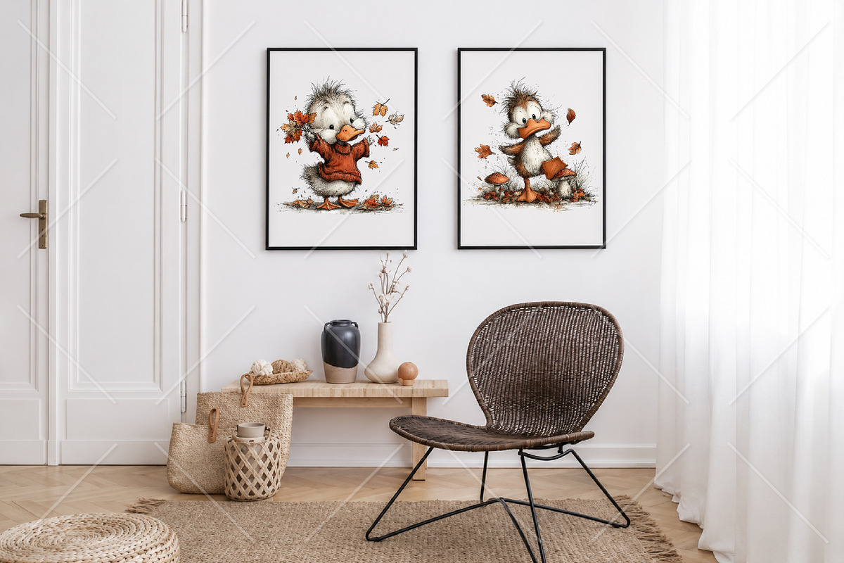 Whimsical Fall Duckling Clipart PNG, a Seasonal Illustration by Canvas Craft (Photo 7 of 10)