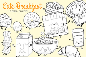Breakfast Menu Food Digital Stamp