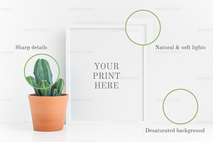 8x10 frame mockup white succulent 4: