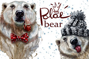 digital watercolor polar bear, an Animal Illustration by art_mouse (Thumbnail 1 of 4)