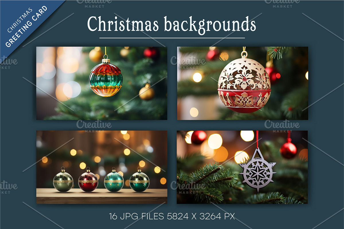 Luxury Christmas backgrounds., a Decorative Illustration by KENO Mascots (Photo 5 of 6)