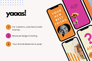 Bold Orange Pink Instagram Templates, a Social Media Template by Yaaas Design (Thumbnail 11 of 12)