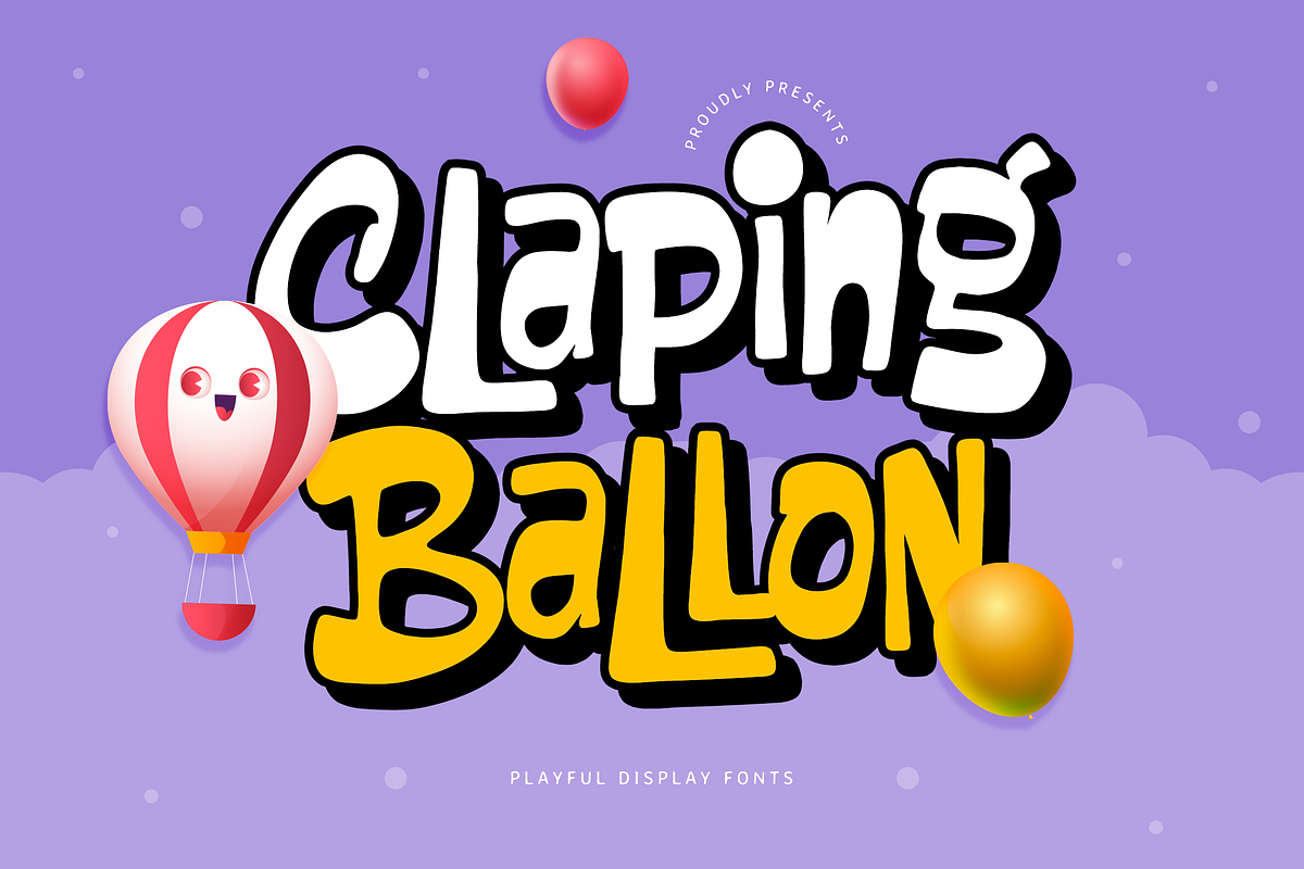 Claping Ballon - Playful Display, a Font by Namara Creative Studio (Photo 1 of 11)