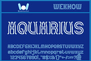 Aquarius font, a Font by weknow (Thumbnail 1 of 8)