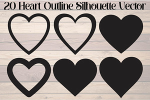 Heart Outline Silhouette, an Object Graphic by Creativeshirt