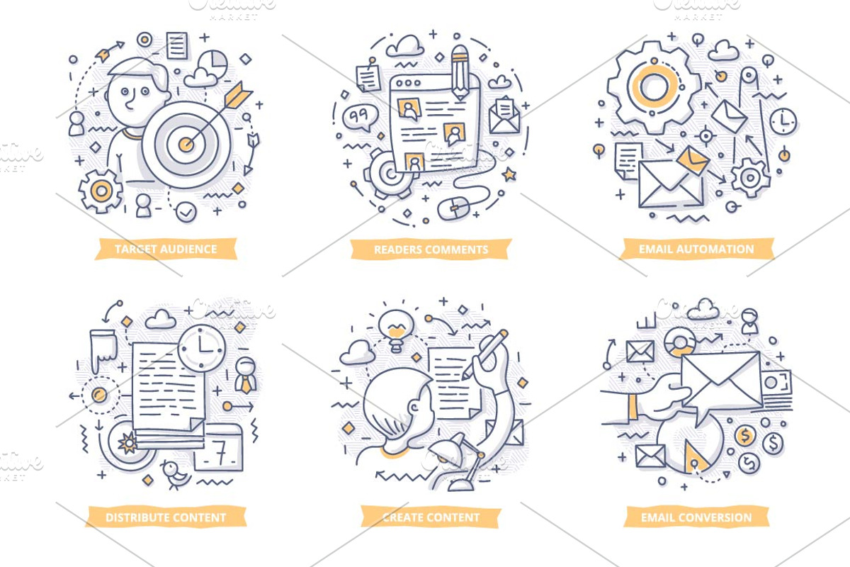 24 Marketing Doodle Concepts, a Technology Illustration by Rassko (Photo 5 of 5)