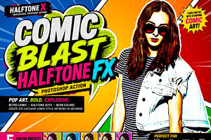 Comic Blast Halftone FX Ps Action