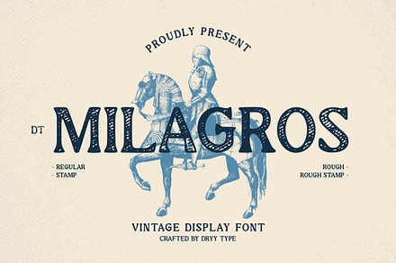 DT Milagros - Vintage Display Font, a Symbol Font by Dryy.type
