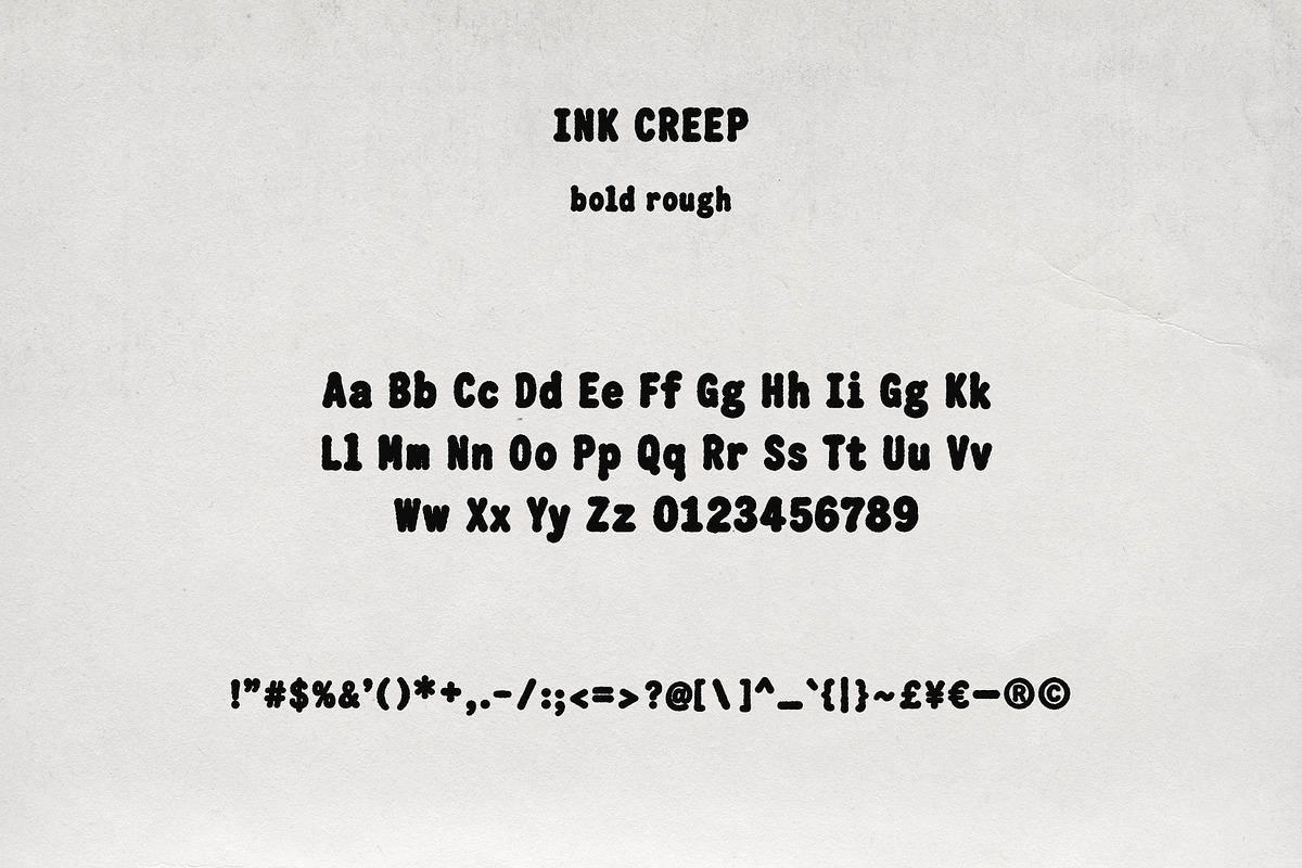 Ink Creep - Ink Bleed Font Family, a Slab Serif Font by Mneme (Photo 9 of 10)