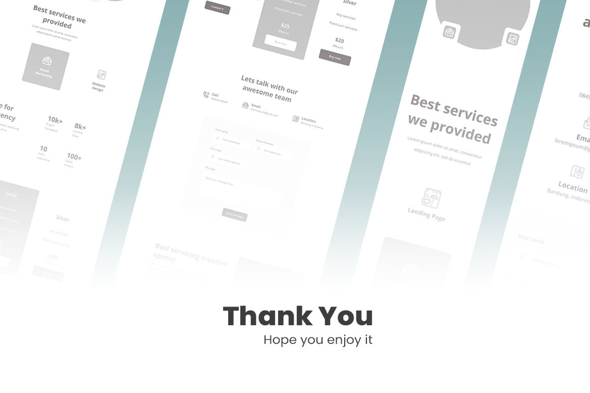 Creative Agency Wireframe Website, a Wireframe Template by INSPR STD (Photo 6 of 6)