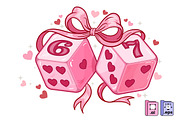 67 Lucky Love Dice, an Object Illustration by MISS CHATZ (Thumbnail 2 of 3)