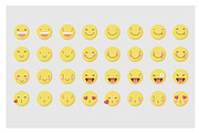 Retro / Hipster Emoticon Icon Set, an Illustration by cloverandcrow (Thumbnail 2 of 4)