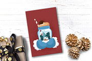 Silent Christmas Greeting Cards, a Decorative Illustration by RabbitAndPencil (Thumbnail 4 of 8)