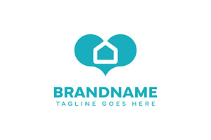 Property Home Love Logo, a Branding & Logo Template by Pray Art Design Studio