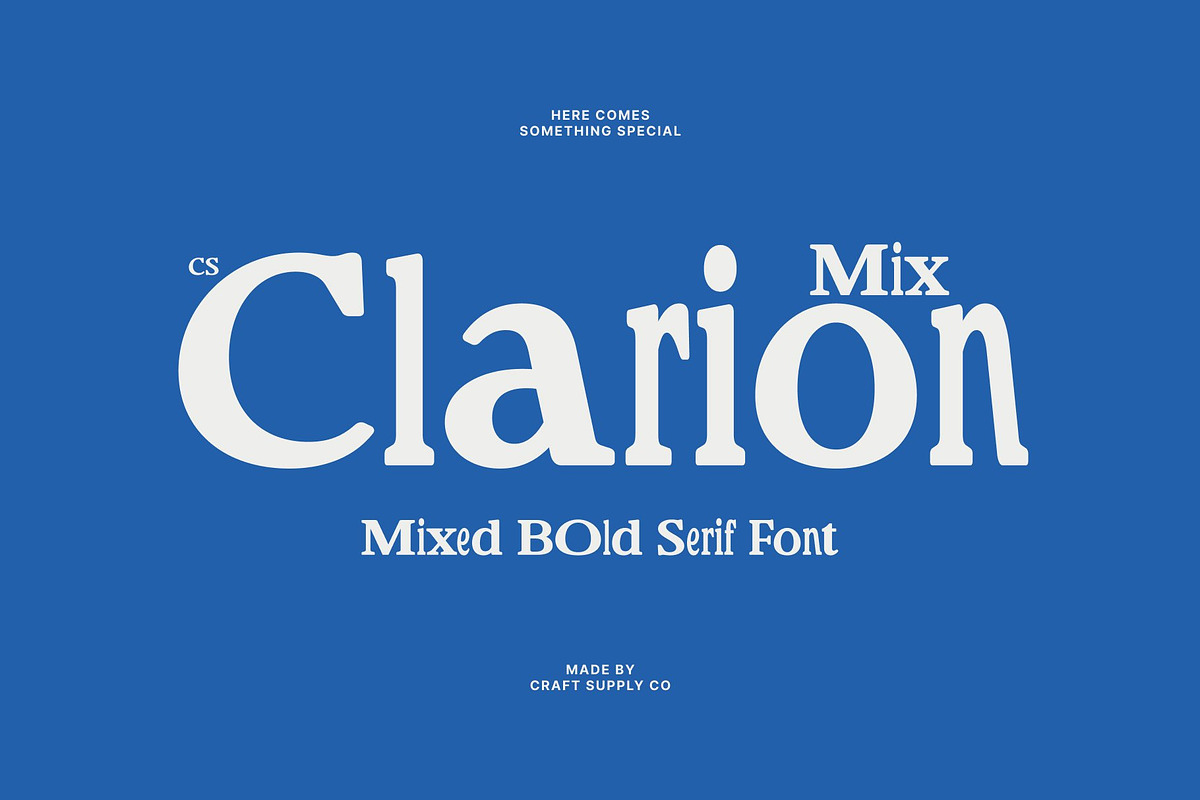 CS Clarion Mix, a Serif Font by Craft Supply Co. (Photo 1 of 8)