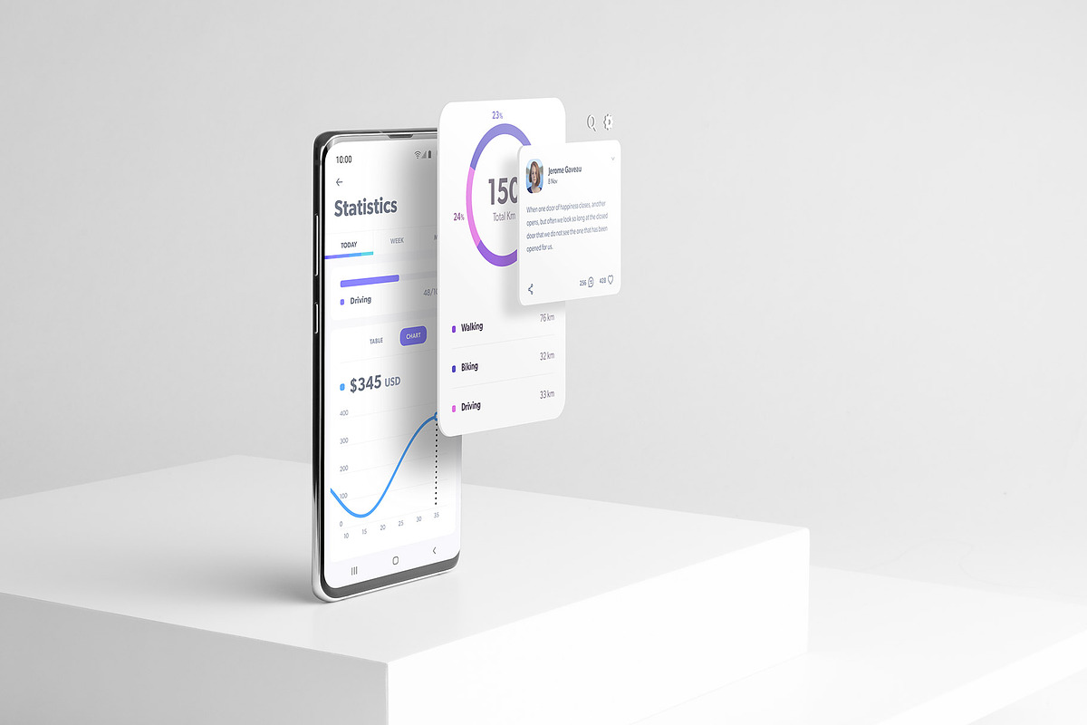 Android Smartphone Mockup, an Android Mockup by Mockup Cloud