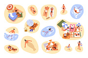 People relaxing on summer beach set, a Person Illustration by Good Studio (Thumbnail 2 of 4)