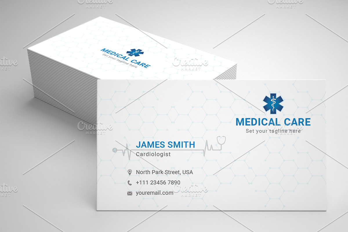 Cardiologist Business Card, a Business Card Template by graphicsunday (Photo 3 of 4)