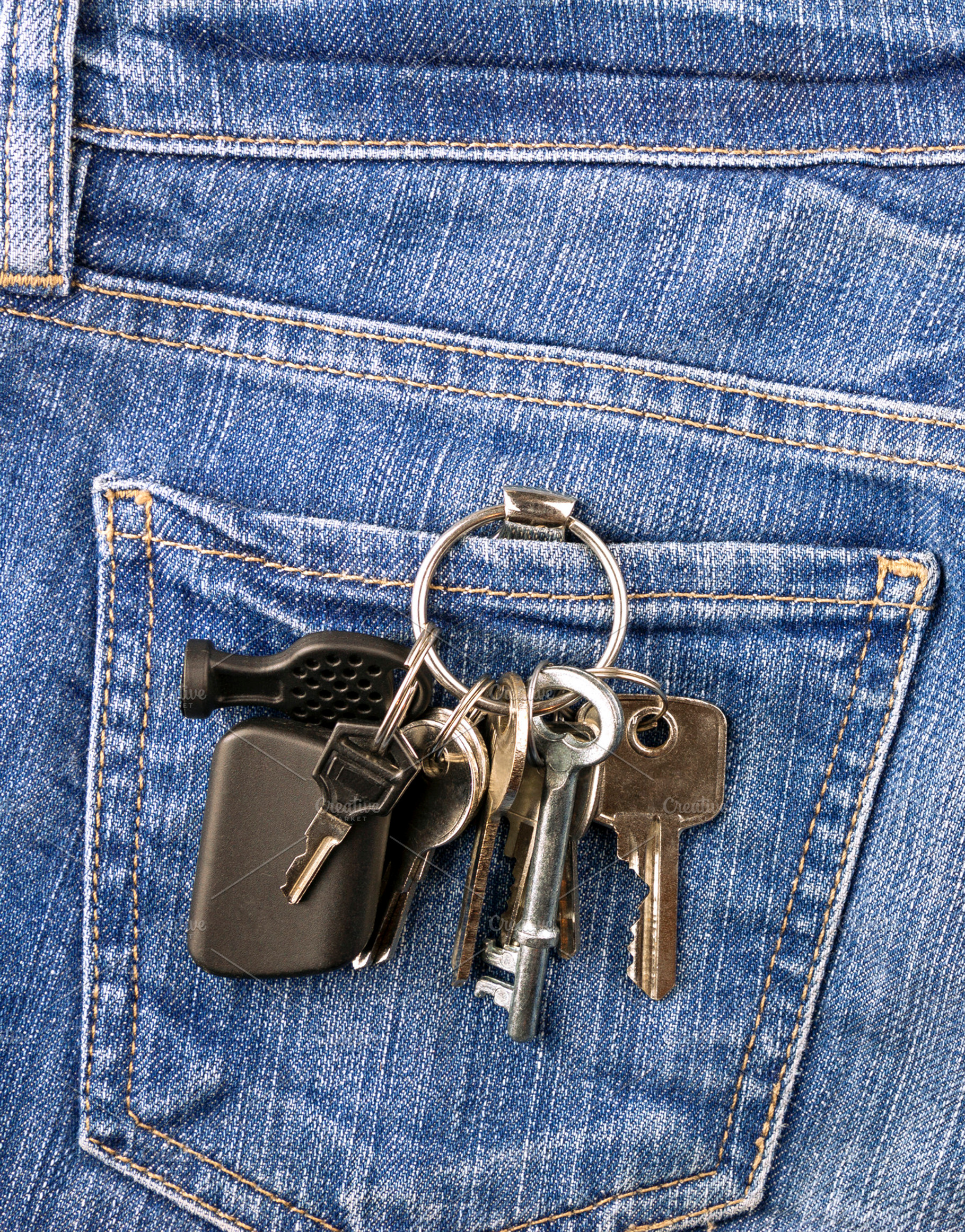 Keys in jeans pocket, a Beauty & Fashion Photo by BOOCYS