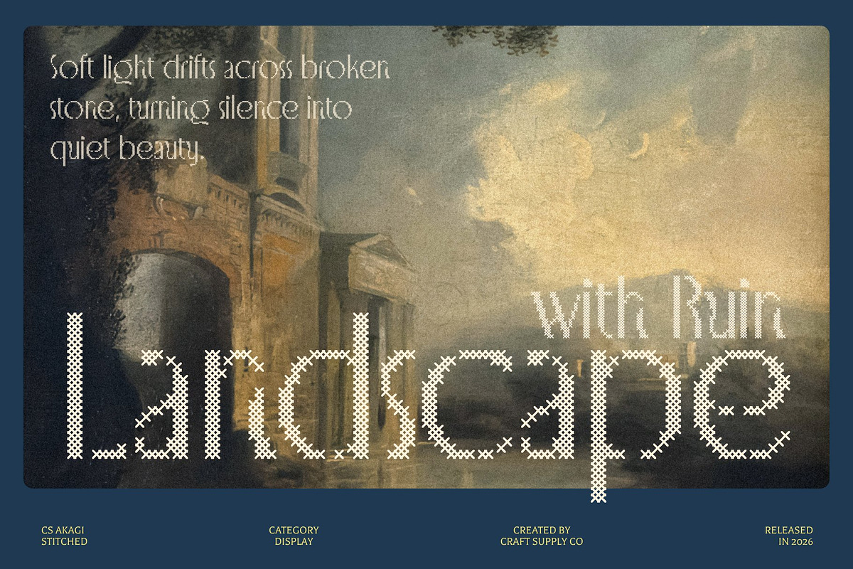 CS Akagi Stitched, a Sans Serif Font by Craft Supply Co. (Photo 5 of 8)