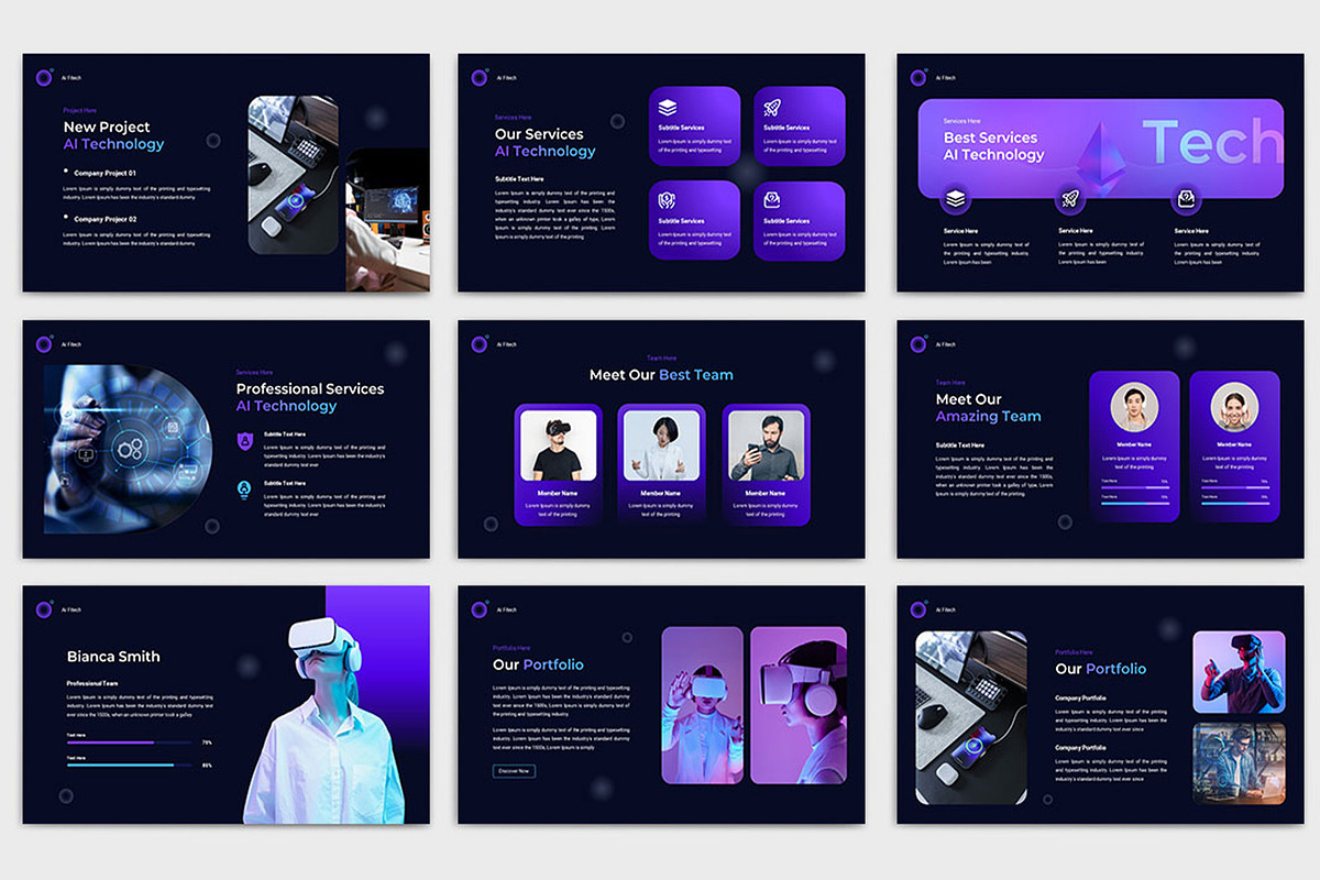 Ai Fitech Pesentation Template, a Presentation Template by TypeMakers (Photo 3 of 5)