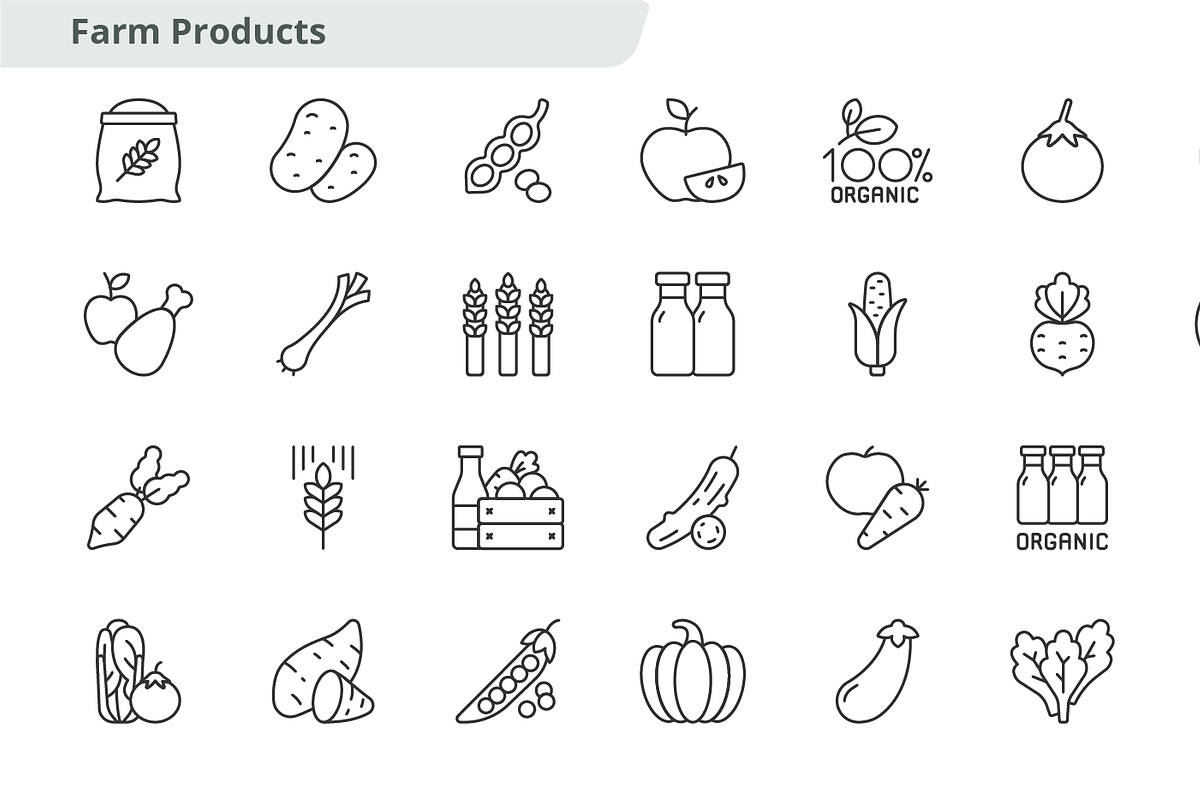 Farming icons collection, an Outline Icon by Bezvershenko (Photo 7 of 9)