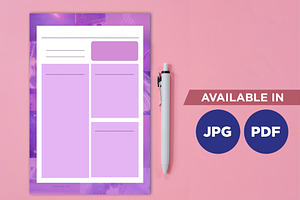 Blank Purple Planner