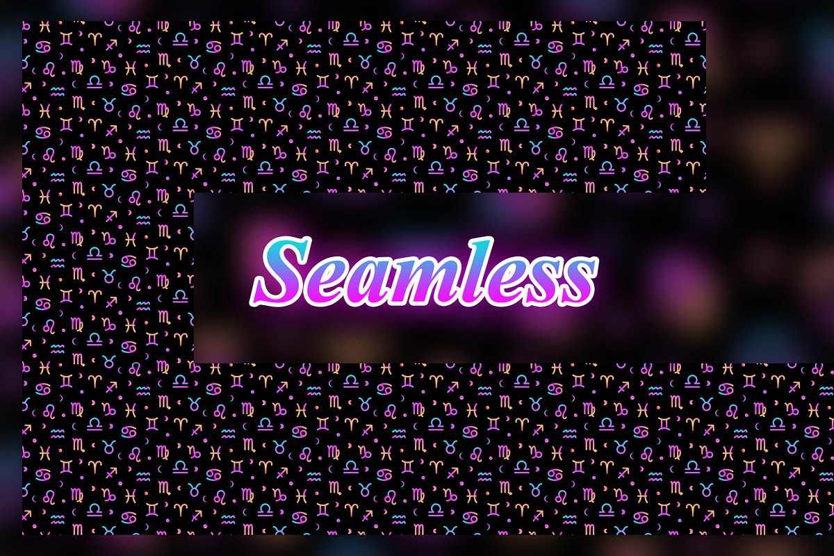 Zodiac Seamless Pattern, a Pattern Graphic by Digital Studio (Photo 2 of 5)